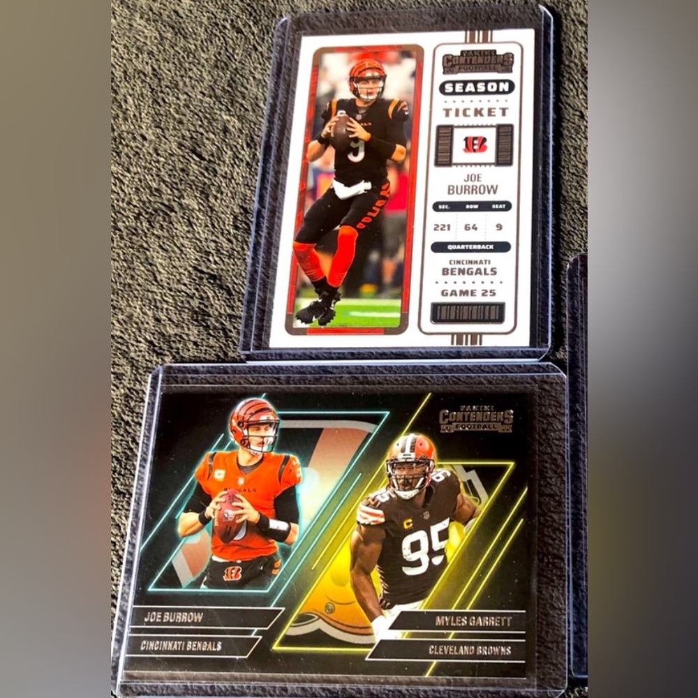 Joe Burrow 2022 Panini Contenders Season Ticket & Insert Dual